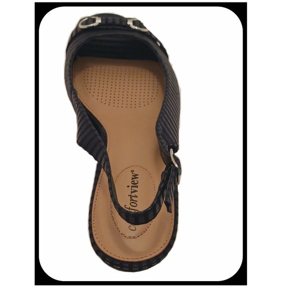 NIB Comfortview Slingback Sandals Size 9-1/2 Comfort Cushion Sole 1" Heel 9.5M - Picture 6 of 6